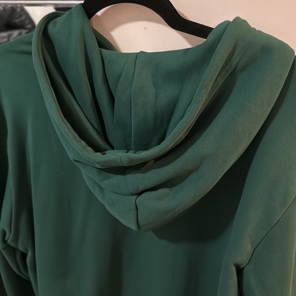 Adidas Originals Dark Green Ruffle Oversized Hoodie, Size S - Picture 6 of 8